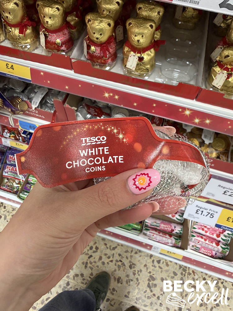 Tesco White Chocolate Coins