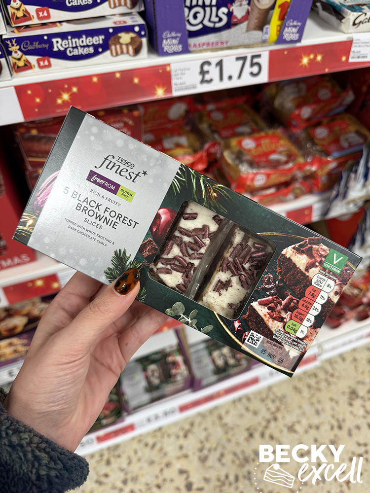 Tesco Finest Free From 5 Black Forest Brownie Slices